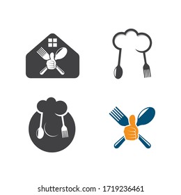 fork,spoon logo icon vector illustration template