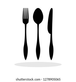 Fork-Spoon-Knife icon in trendy flat style. Vector Illustration EPS 10.