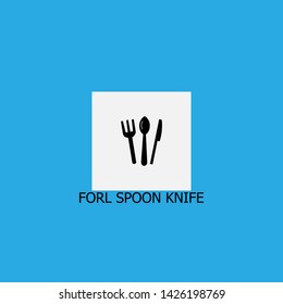 forl spoon knife icon sign signifier vector