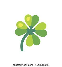 For-leaf shamrock flat icon. Slot machine symbol