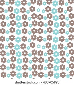 form a beautiful pattern with colors of brown and blue on a white background