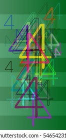 form beside current thought, abstract Number 4 above decoration