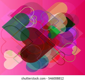 form beside smart heart, different request of decoration