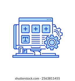 Form Builder Filled Line Icon. linear style sign for mobile concept and web design. Outline vector icon.