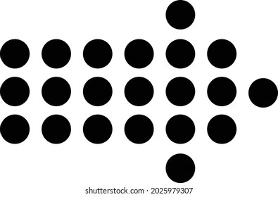 in the form of a collection of circles and become an arrow  arrow. Can be used for anyone, anytime, anywhere, any industry, any field, and any media. 