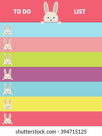 Form design with cute bunny. 