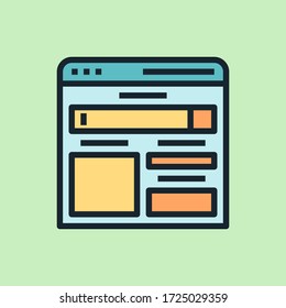 Form. Digital marketing concept illustration, flat design linear style banner. Usage for e-mail newsletters, headers, blog posts, print and more. Vector