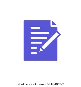 Form, Edit document icon vector, filled flat sign, solid colorful pictogram isolated on white. Symbol, logo illustration