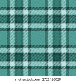 Form fabric vector texture, covering textile background tartan. Outline pattern check seamless plaid in teal and light colors palette.