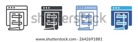 Form Field icon set multiple style collection