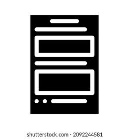 form file glyph icon vector. form file sign. isolated contour symbol black illustration