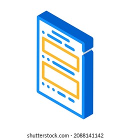 form file isometric icon vector. form file sign. isolated symbol illustration