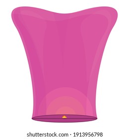 Form floating lantern icon. Cartoon of form floating lantern vector icon for web design isolated on white background
