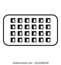 Form ice cube tray icon simple vector. Kitchen container. Maker square