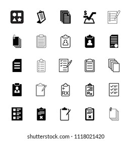 Form Icon Collection 25 Form Filled Stock Vector (Royalty Free ...