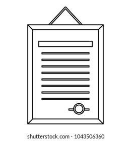 Form icon. Outline illustration of form vector icon for web