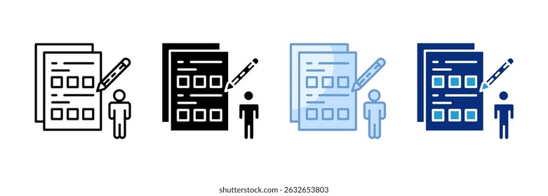 Form Icon Set Multiple Style Collection