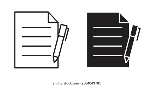Form icon set in thin line. vector illustrations for web