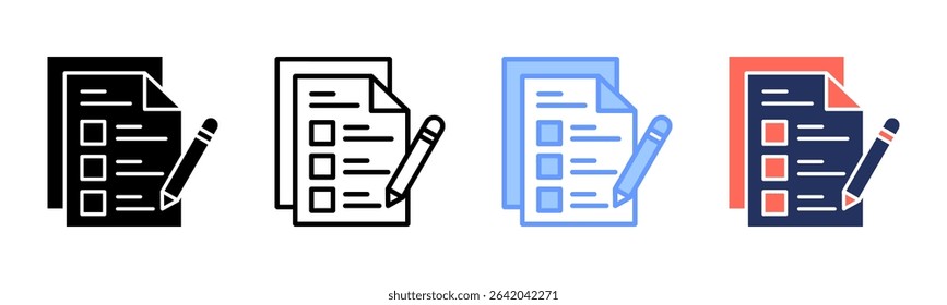 Form icon sheet multiple style collection