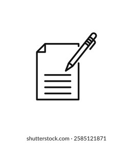 Form icon. simple thin line vector icon