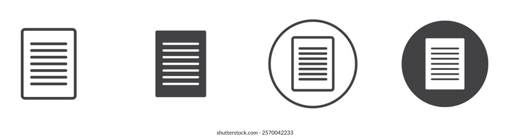 Form icon Thin line art isolated