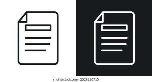 Form icon in Thin line black color. flat simple vector symbols illustration.