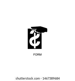 form icon vector black design