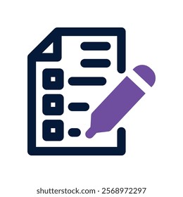 form icon. vector dual tone icon for your website, mobile, presentation, and logo design.