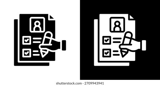Ilustración vectorial de icono de formulario. Diseño De Estilo Plano Creado Para Una Flexibilidad Creativa En Versiones Claras Y Oscuras.