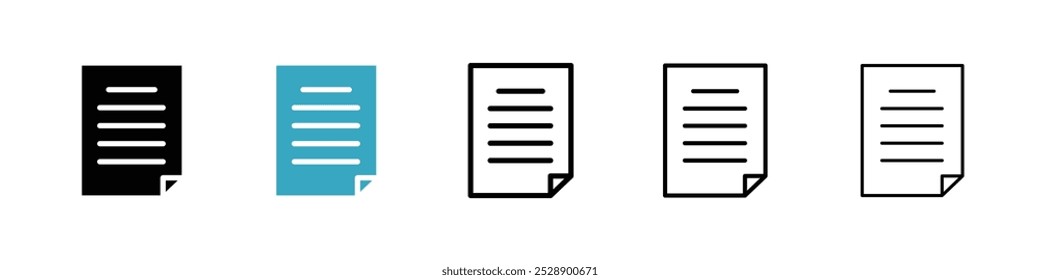 Conjunto de ilustrações de vetor de ícone de formulário