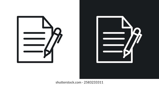 Form icons in black and white liner strokes for web design.