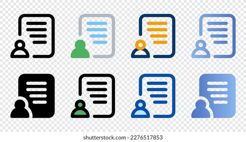 Iconos de formulario con un estilo diferente. Iconos del formulario. Conjunto de iconos de estilo diferente. Ilustración del vector