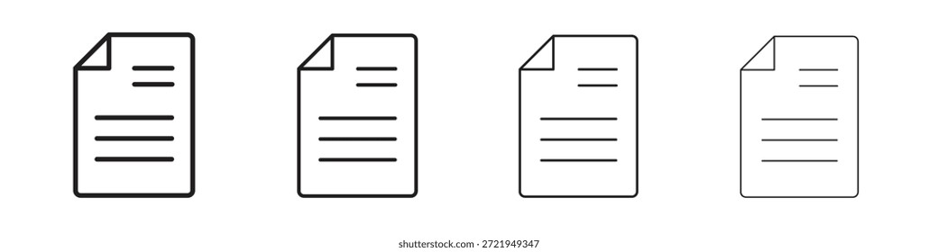 Los iconos de forma delinean el diseño de Vector negro. Línea con trazo editable.