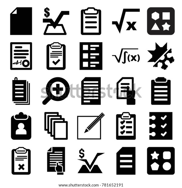 Form Icons Set 25 Editable Filled Stock Vector (Royalty Free) 781652191 ...