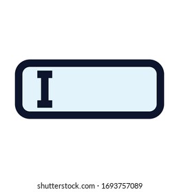 Form Input. Simple Vector Color Icon.