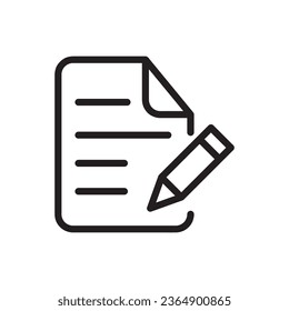 icono de línea de formulario, ilustración de icono plano de estilo lineal en fondo blanco..eps