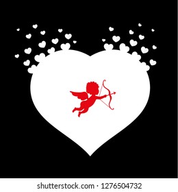 a form of love with paper art design. illustration of love that spreads