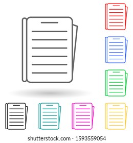 form multi color style icon. Simple thin line, outline vector of books and magazines icons for ui and ux, website or mobile application