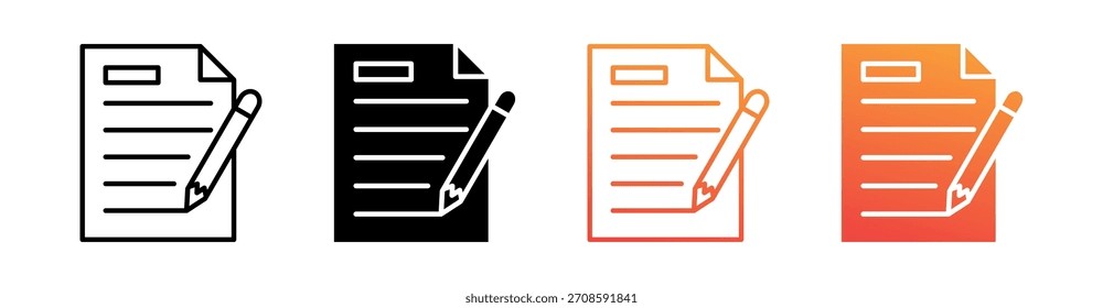 Form Multiple Style Icon Set Vector