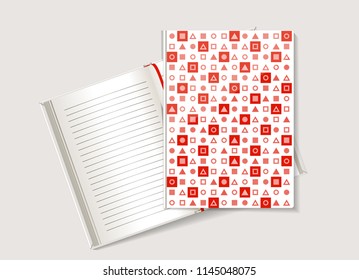 The form for a notebook, the daily log. Corporate identity. Vector.