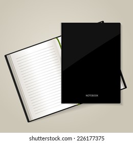 The form for a notebook, the daily log. Corporate identity. Vector.