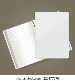 The form for a notebook, the daily log. Corporate identity. Vector.