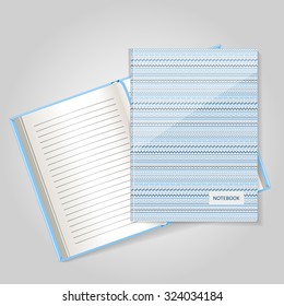 The form for a notebook, the daily log. Corporate identity. Vector.