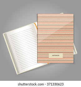 The form for a notebook, the daily log. Corporate identity. Vector.