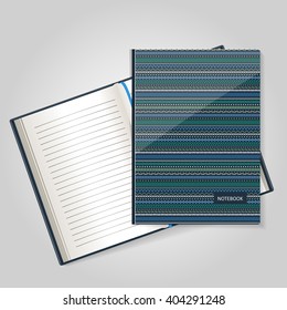 The form for a notebook, the daily log. Corporate identity. Vector.