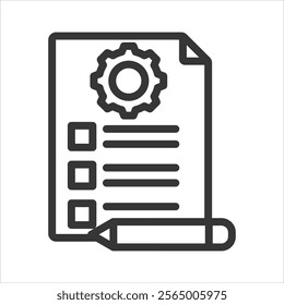 Form Outline Icon Vector Illustration