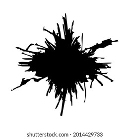 Form of painting brush strokes resembling smudges