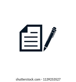 form paper agreements icon vector logo template