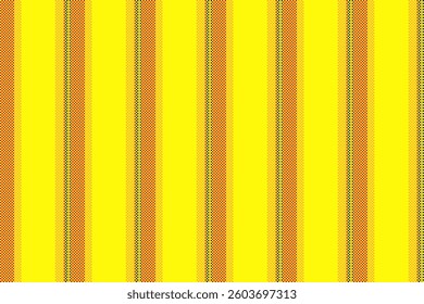 Form pattern lines vector, pillow fabric background texture. Stripe stripe seamless textile vertical in bright and amber colors palette.
