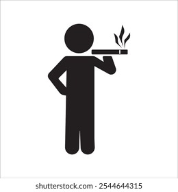 in the form of people who are smoking casually